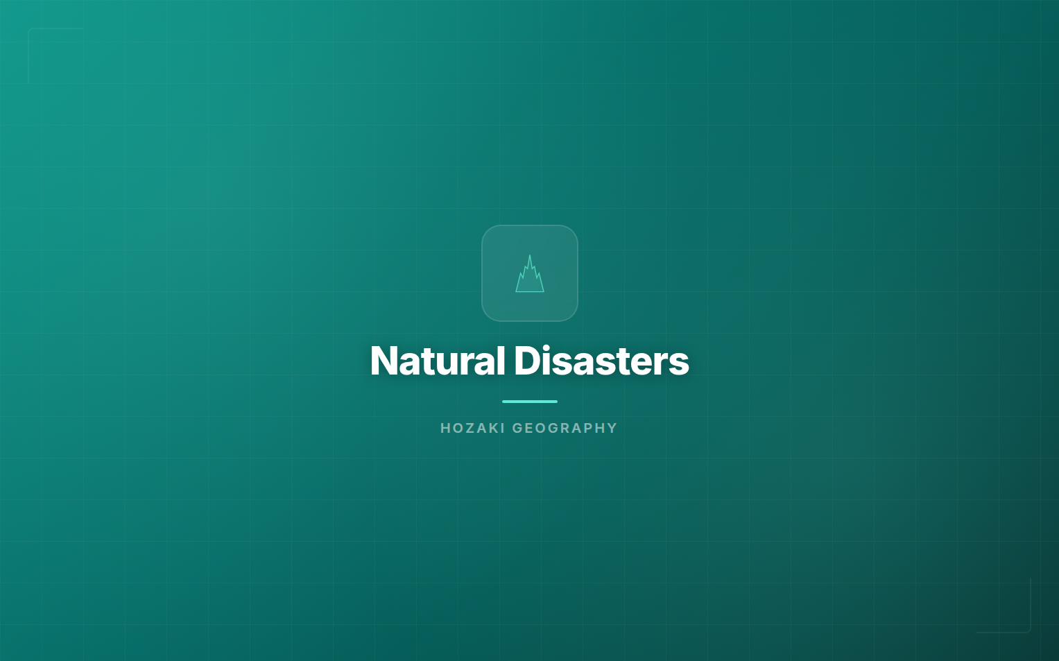 Natural Disasters