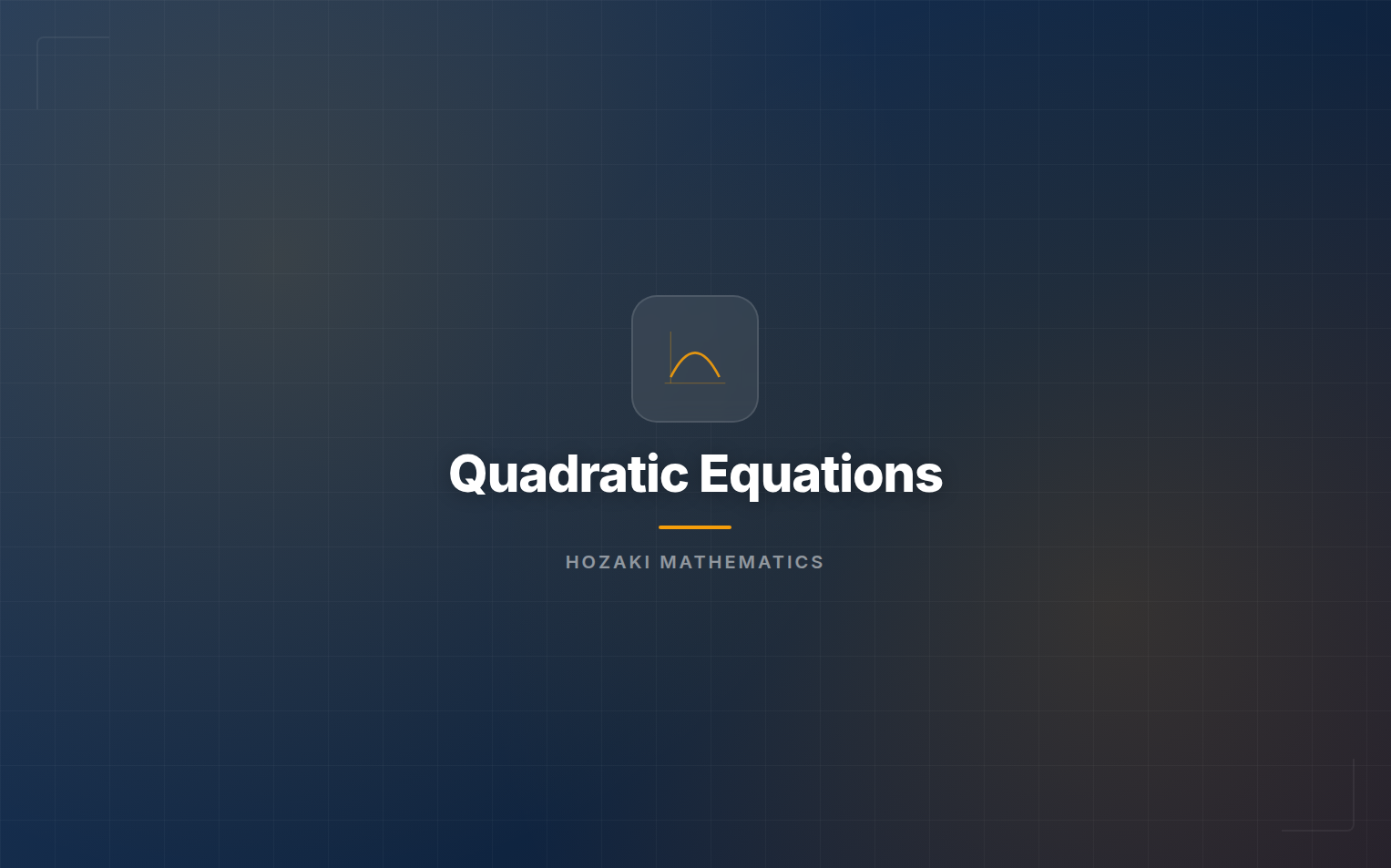 Quadratic Equations