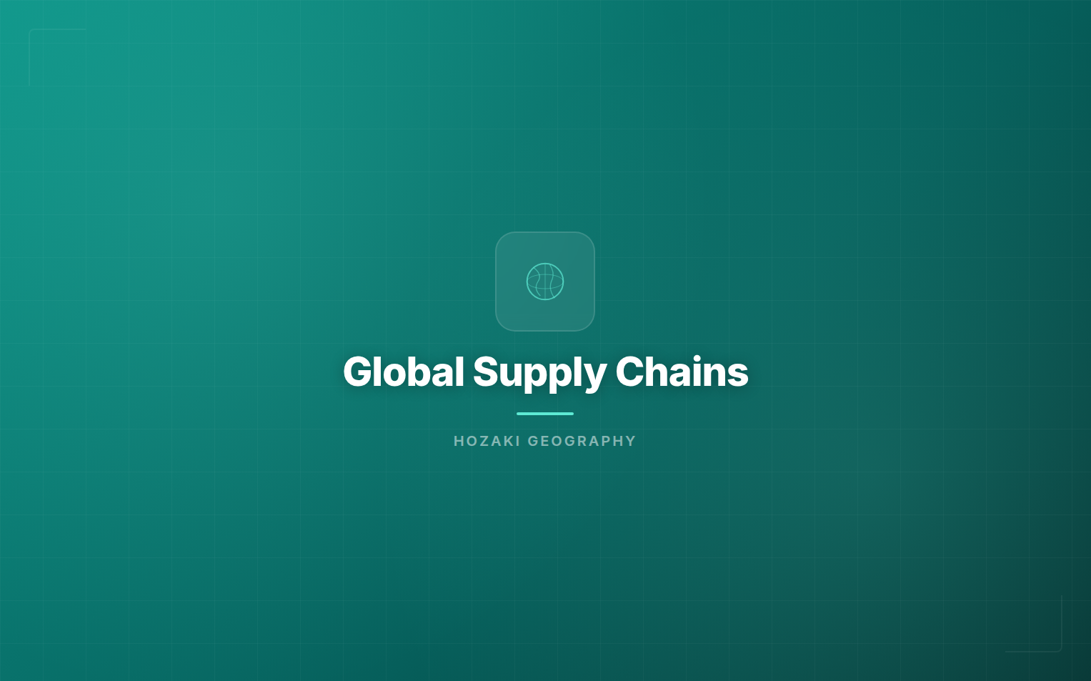 Global Supply Chains