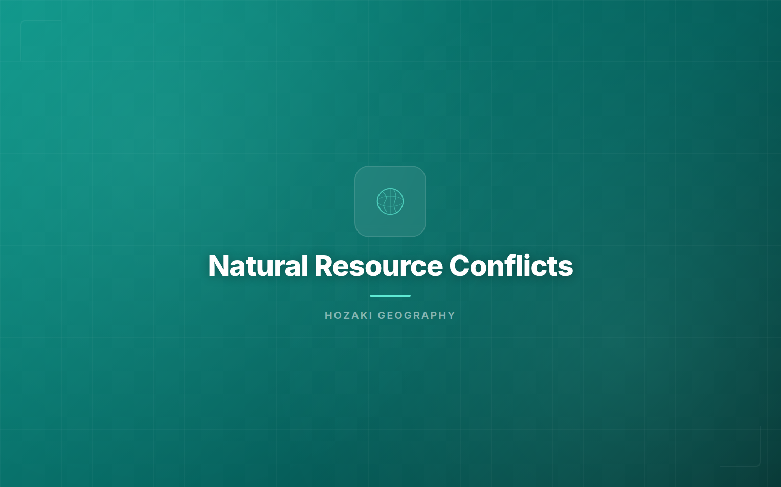 Natural Resource Conflicts